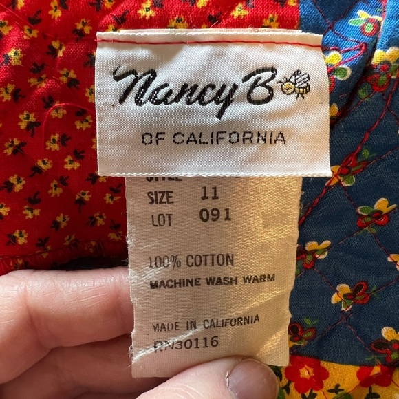 Nancy B vintage quilt dress. Size 11. Multicolored. Great condition. - Picture 5 of 9